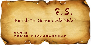 Hermán Seherezádé névjegykártya